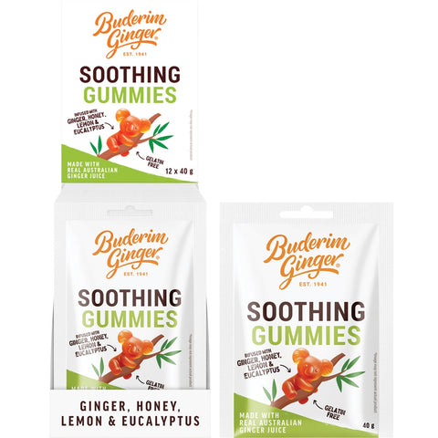 BUDERIM GINGER Soothing Gummies 40g Pack of 12