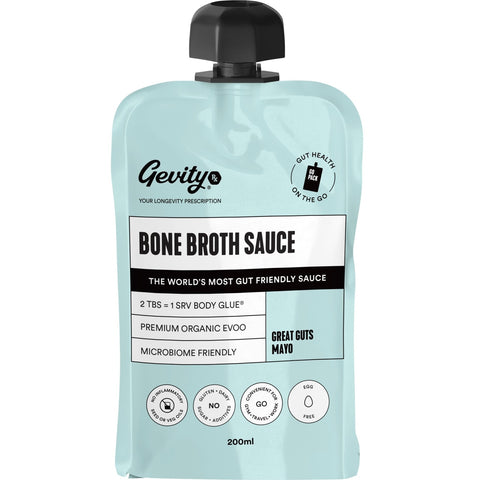 Gevity Rx Bone Broth Mayo Great Guts 200ml Pouch