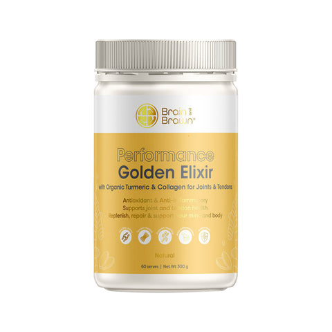 Brain and Brawn Performance Golden Elixir (With Organic Turmeric & Collagen) Natural 300g