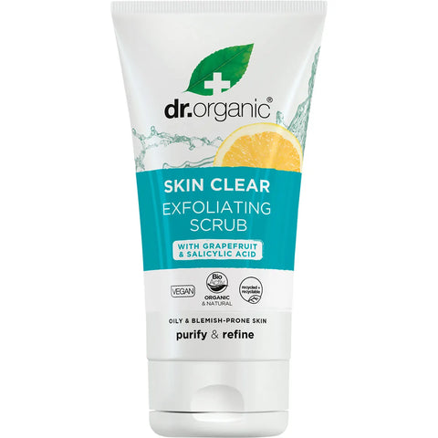 DR ORGANIC Exfoliating Face Scrub Skin Clear - Organic Tea Tree 150ml