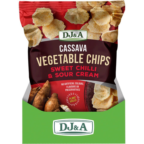 DJ&A Cassava Vegetable Chips Sweet Chilli & Sour Cream 5x100g