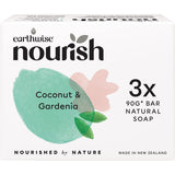 EARTHWISE NOURISH Natural Soap Bar Coconut & Gardenia 3x270g