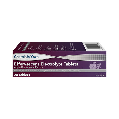 Chemists' Own Effervescent Electrolyte Apple Blackcurrant 20 Tablets