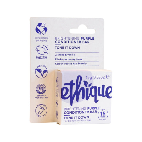 Ethique Bar Conditioner Brightening Purple Tone It Down For Blonde and Silver Hair 15g