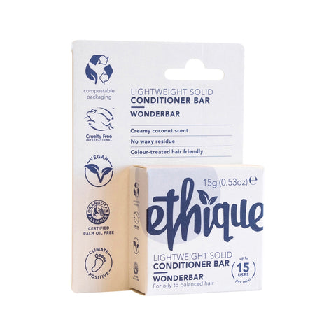 Ethique Bar Conditioner Lightweight Solid Wonderbar For Oily To Balanced Hair 15g