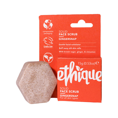 Ethique Bar Face Scrub Solid Gingersnap For All Skin Types 15g