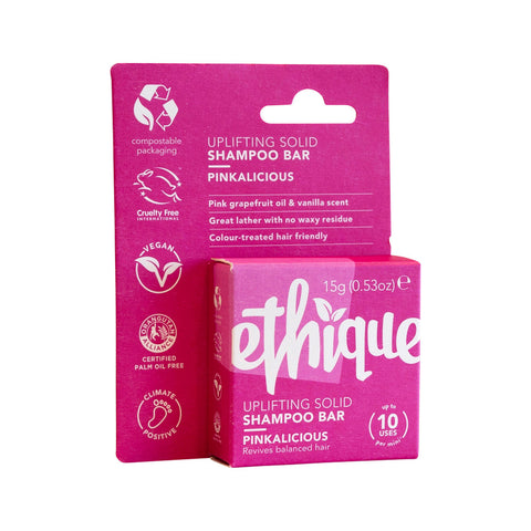 Ethique Bar Shampoo Uplifting Solid Pinkalicious Revives Balanced Hair 15g