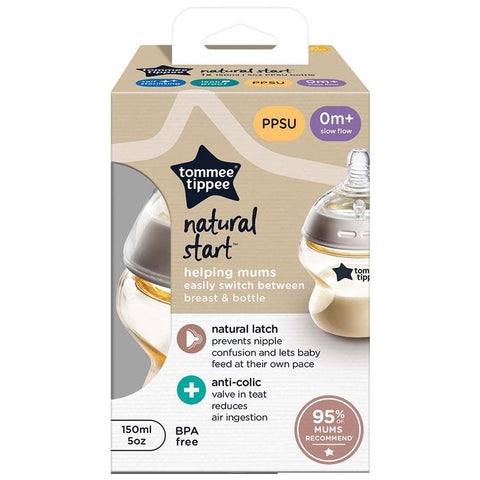 Tommee Tippee Natural Start 150ml PPSU Bottle Slow Teat 1 Pack