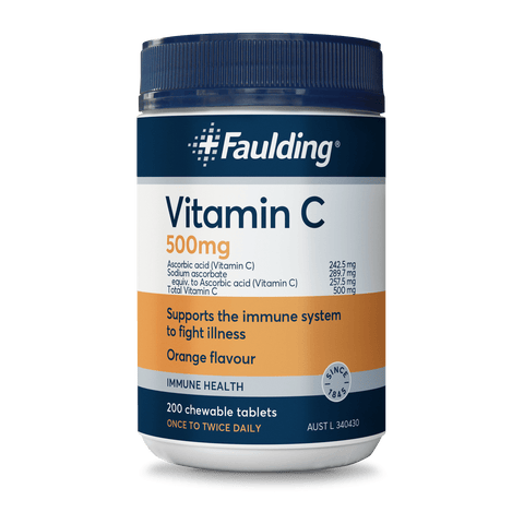 Faulding Remedies Vitamin C 500mg Chewable 200 Tabs