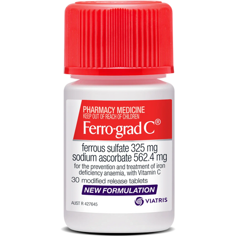 Ferro-Grad C 325/562.4Mg 30 Tablets New Formulation