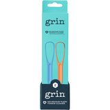 Grin 100% Recycled Plastic Tongue Cleaner Orange, Blue 2pk