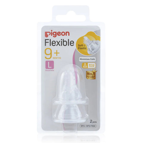 PIGEON PERISTALTIC SLIM NECK TEAT LARGE 2 PACK