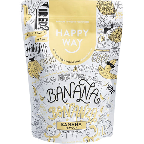 HAPPY WAY Vegan Protein Powder Banana 500g