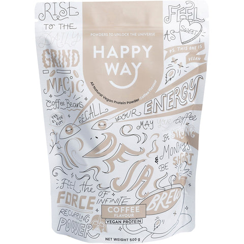 HAPPY WAY Vegan Protein Powder Coffee 500g