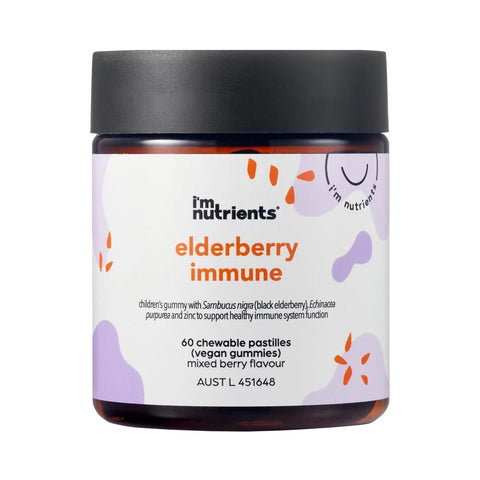 Im Nutrients Elderberry Immune Chewable Pastilles Mixed Berry 60