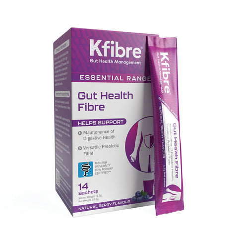 Kfibre Essential Gut Health Fibre Natural Berry Sachets 2.2g x 14 Pack