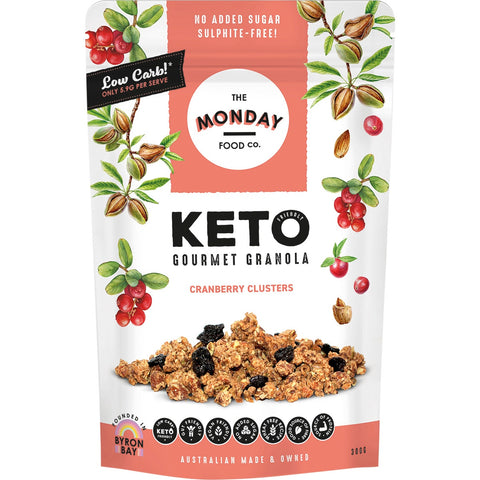 The Monday Food Co. Keto Granola Cranberry Clusters 300g