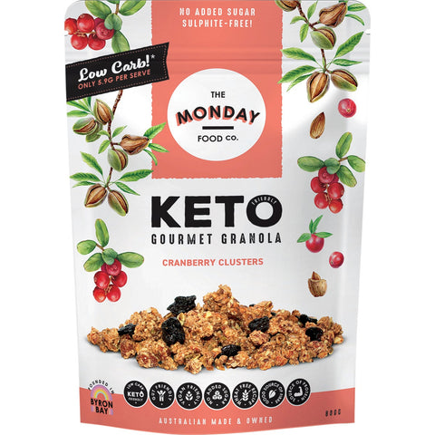 The Monday Food Co. Keto Granola Cranberry Clusters 800g