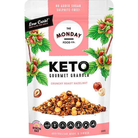 THE MONDAY FOOD CO. Keto Gourmet Granola Crunchy Roast Hazelnut 300g