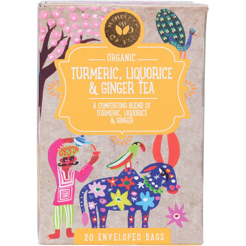 MINISTRY OF TEA Organic Turmeric, Liquorice & Ginger Tea Tea Bags 20pk