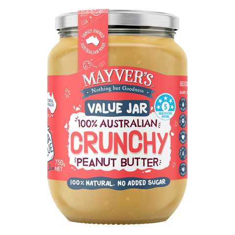 Mayver's Peanut Butter Crunchy 750g Pack of 6