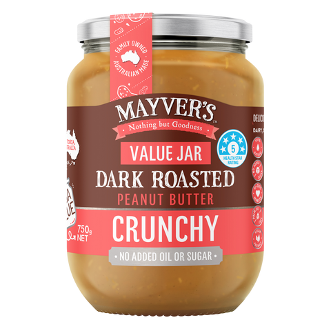 Mayver's Peanut Butter Dark Roast 750g Pack of 6