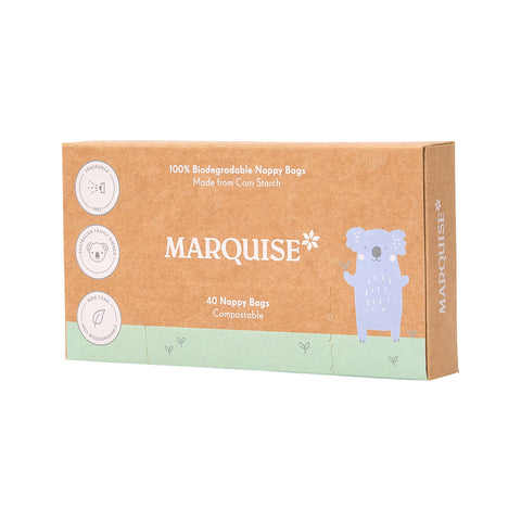 Marquise Nappy Bags Compostable 100% Biodegradable x 40 Pack