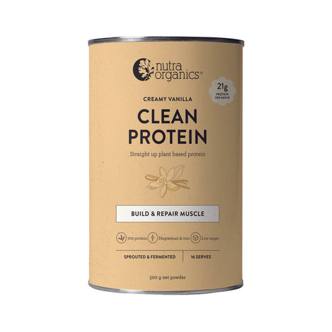 Nutra Organics Clean Protein Creamy Vanilla 500g