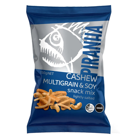 Piranha Soy Snack Cashew & Multigrain 150g Pack of 14