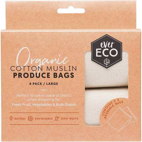 EVER ECO Reusable Produce Bags Organic Cotton Muslin 4