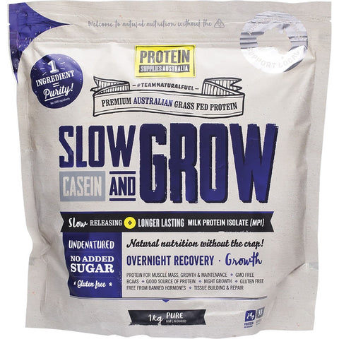 PROTEIN SUPPLIES AUSTRALIA Slow & Grow (Slow Release) Pure 1kg