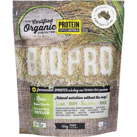 PROTEIN SUPPLIES AUSTRALIA BioPro (Sprouted Brown Rice) Pure 500g