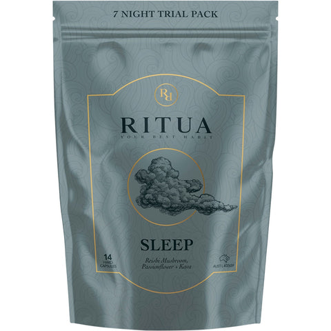 Ritua SLEEP Trial Pack Reishi Mushroom Passionflower Kava 14 Caps