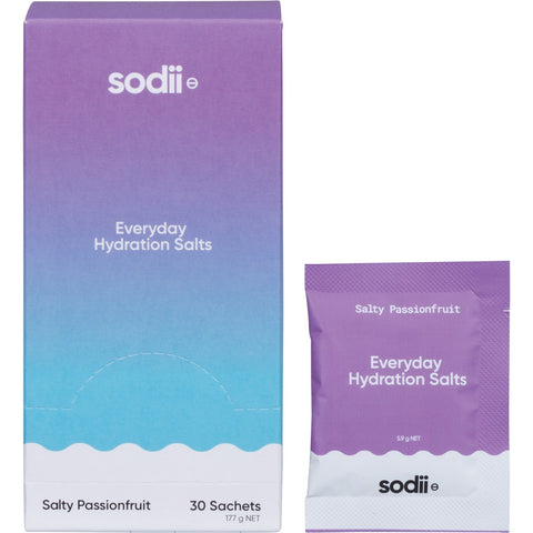 Sodii Everyday Hydration Salts Salty Passionfruit 30pk