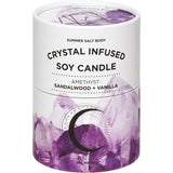 SUMMER SALT BODY Crystal Infused Soy Candle Amethyst - Sandalwood & Vanilla 1