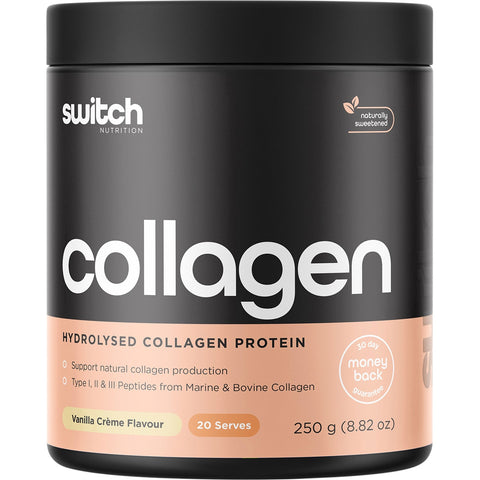 Switch Nutrition Hydrolysed Collagen Protein Vanilla Creme 250g