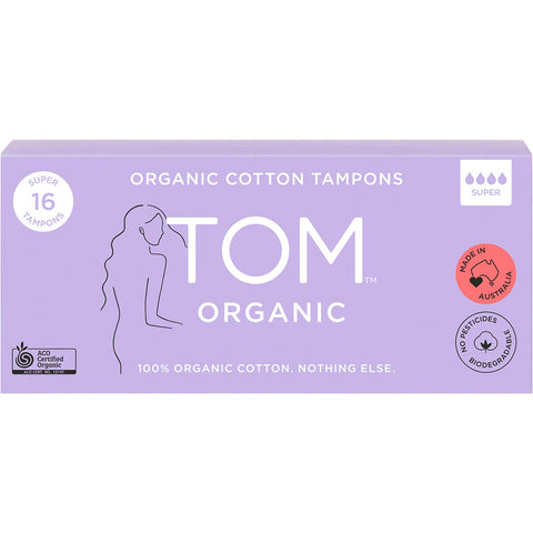 TOM ORGANIC Tampons Super 16PK