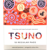 Tsuno Natural Bamboo Pads Regular Winged & Ultra Thin 10pk