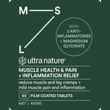 Ultra Nature Muscle Health & Pain + Inflammation Relief 60