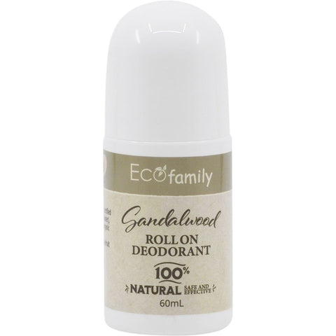 Vrindavan Roll-On Deodorant Eco Family Sandalwood Aluminium Free 60ml