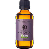 VRINDAVAN Castor Oil 100% Natural - Amber Glass Bottle 100ml