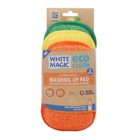 White Magic Washing Up Pads Citrus 3Pk