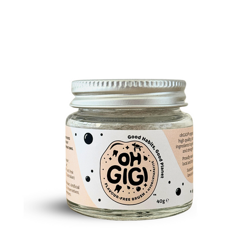 Ohgigi Tooth Powder + Hydroxyapatite Flavour-free Brush 40g