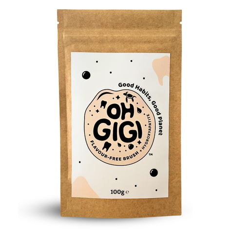 Ohgigi Tooth Powder + Hydroxyapatite Flavour-free Brush Refill 100g