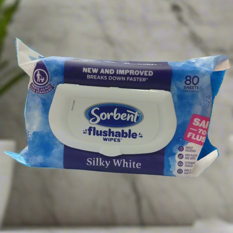 Sorbent Flushable Wipes 80PK