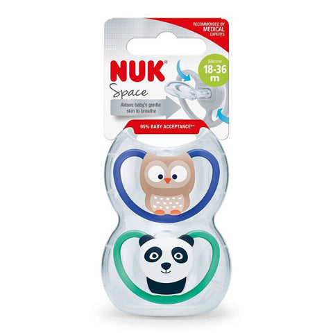 NUK Space Soother 18-36 Months 2 Pack - Assorted