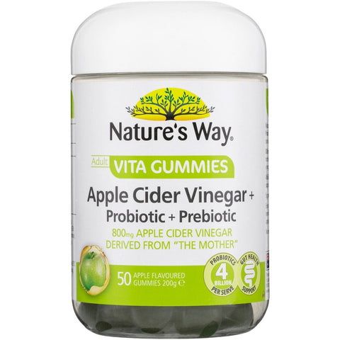 Nature's Way Apple Cider Vinegar + Probiotic + Prebiotic 50 VitaGummies