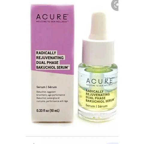 Acure Radically Rejuvenating Dual Phase Bakuchiol Serum 0.33 Fl Oz / 10ml