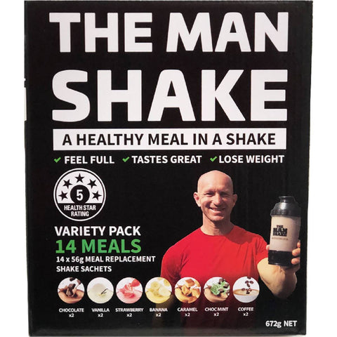 THE MAN SHAKE VARIETY PACK 14 SACHETS