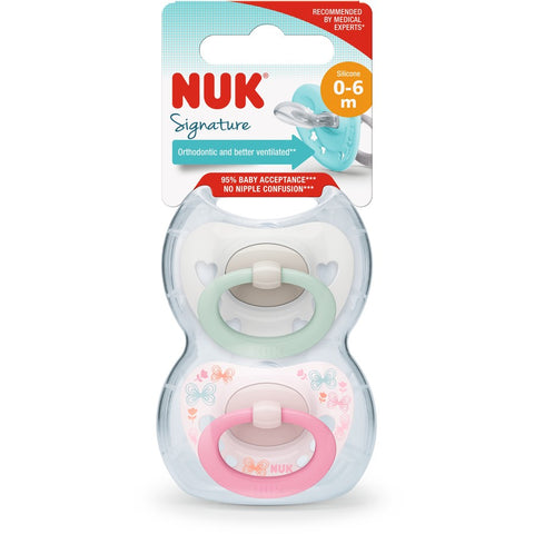 Nuk Signature Soother 0-6 Months 2 Pack